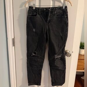 wild fable Black Distressed Boyfriend Jeans